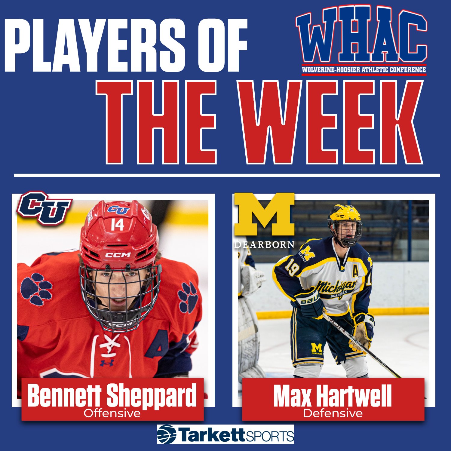 Cleary's Sheppard, UMD's Hartwell Named Players of the Week