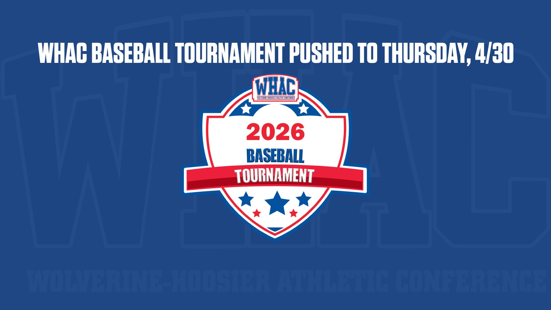 Baseball Tournament Update: Rain Pushes Games 1-6 to Thursday