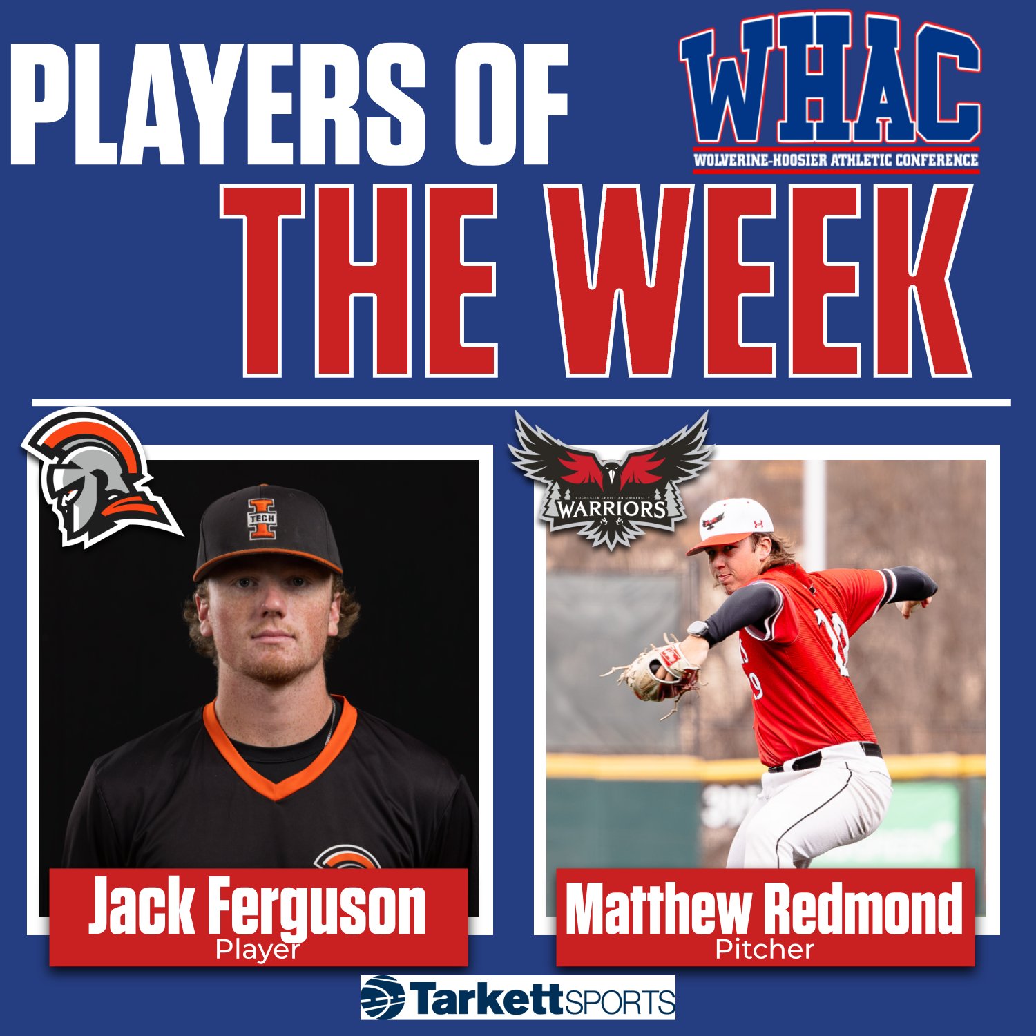 Ferguson and Redmond Earn Baseball Weekly Honors