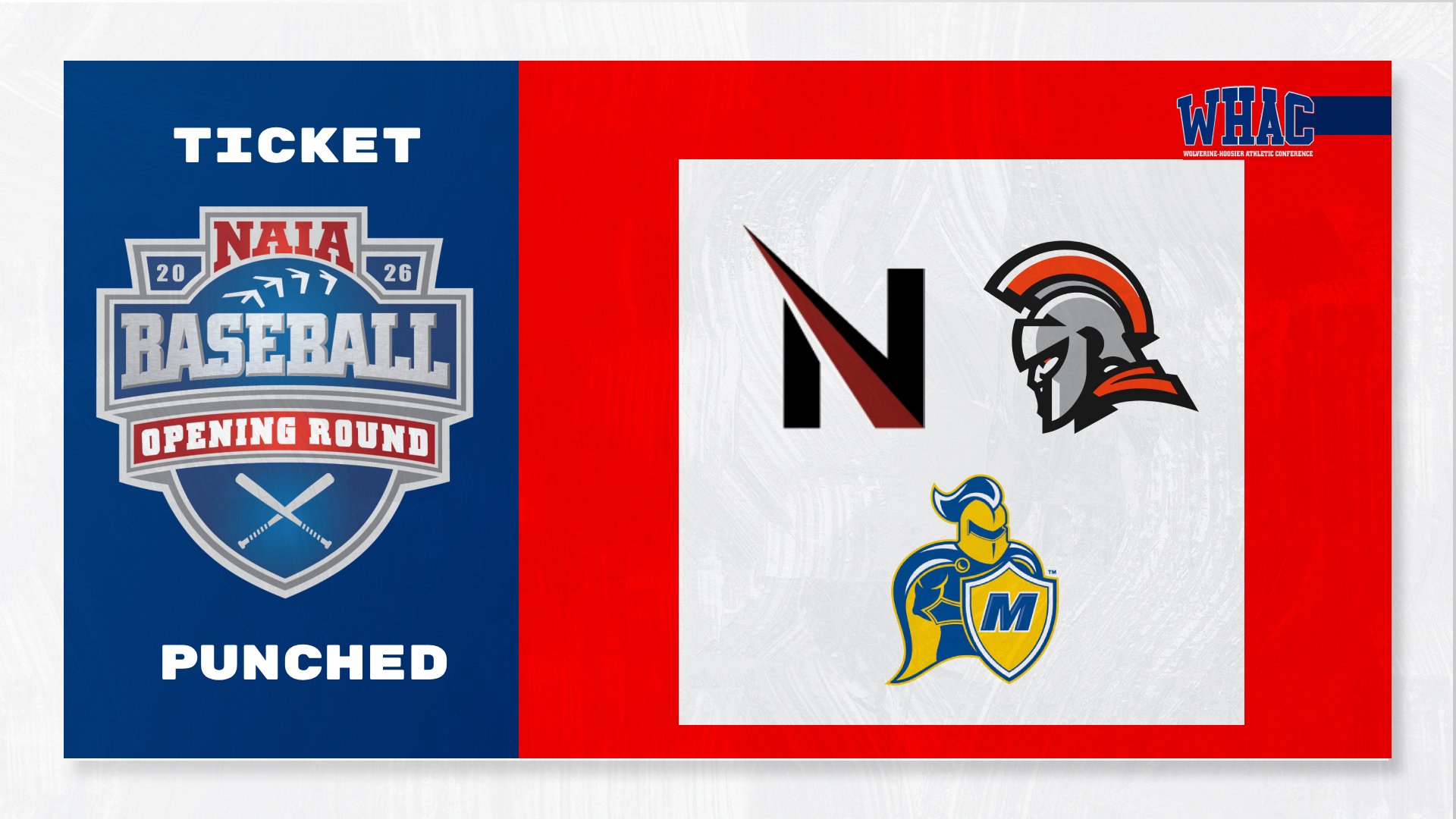 UNOH, Indiana Tech and Madonna to Represent WHAC at NAIA Baseball Opening Round