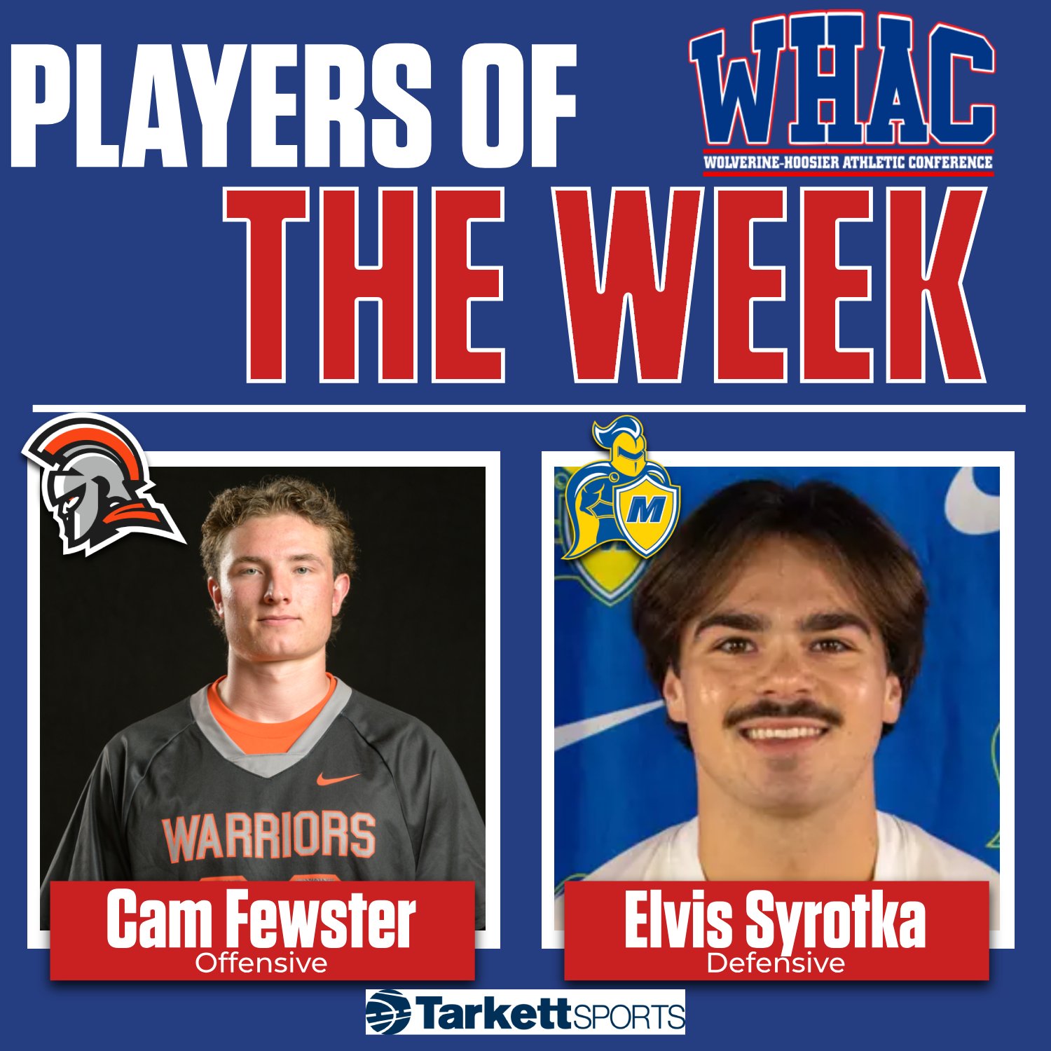 Syroka and Fewster Earns MLAX weekly honors