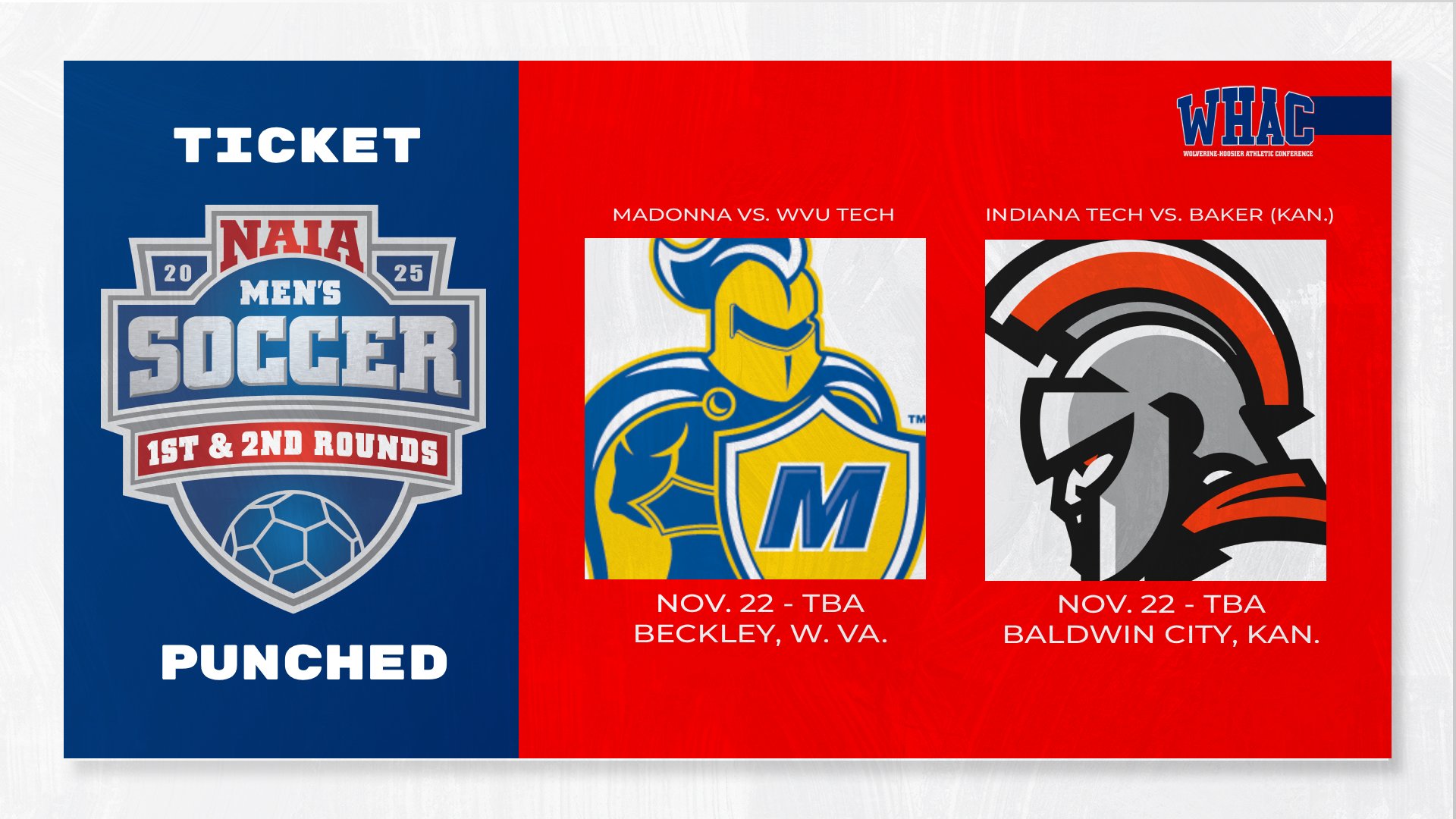 Madonna and Indiana Tech Set for Men's Soccer National Tournament