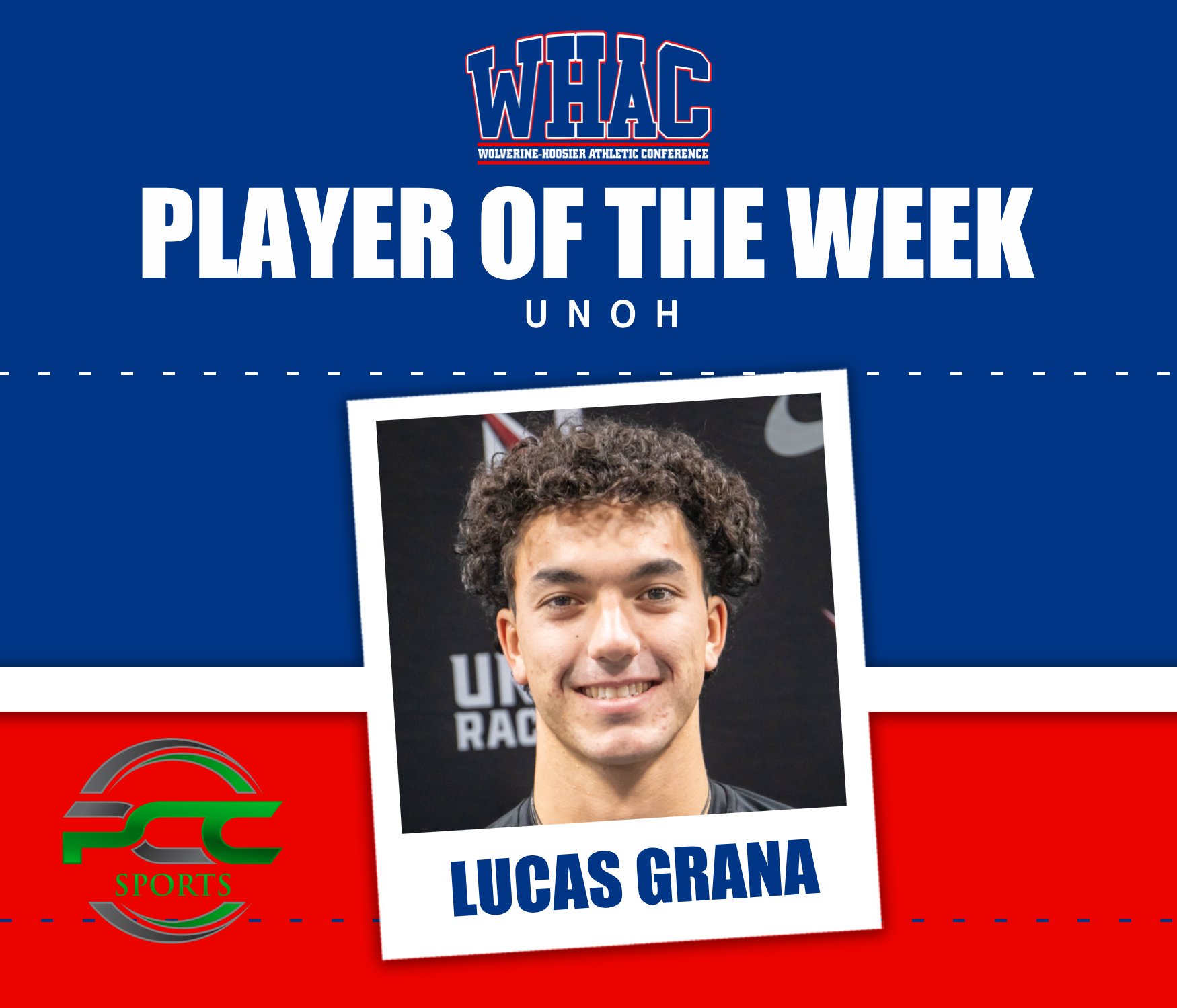 UNOH's Grana Named Men's Tennis Player of the Week