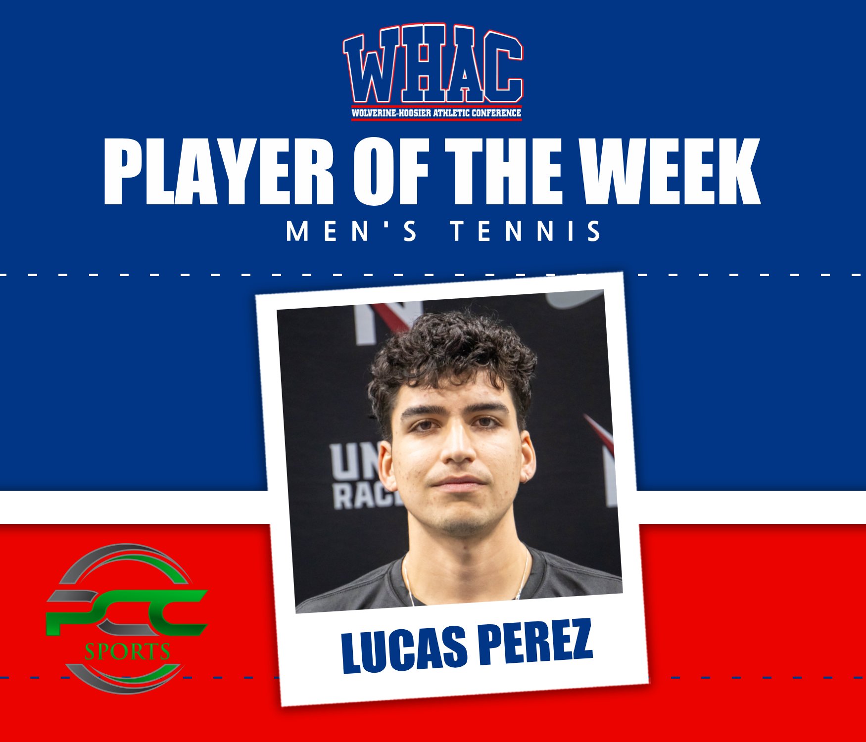 UNOH's Perez Named Men's Tennis Player of the Week