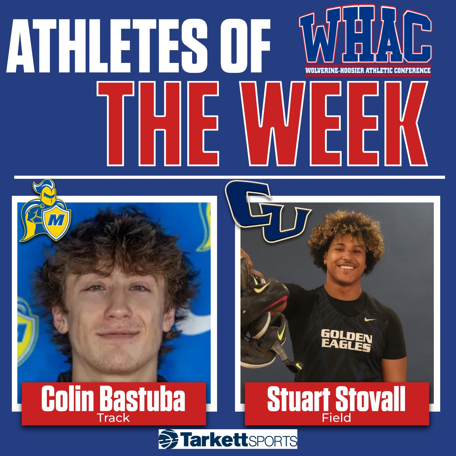 Madonna's Bastuba, Cornerstone's Stovall Earn Men's Track Weekly Honors