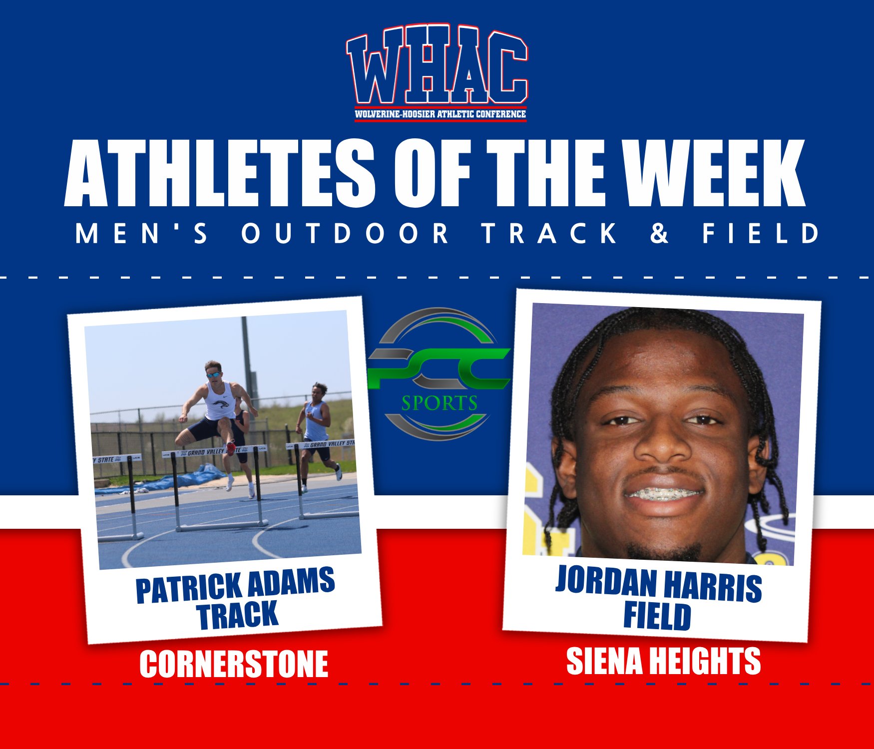 Harris and Adams win final outdoor weekly awards
