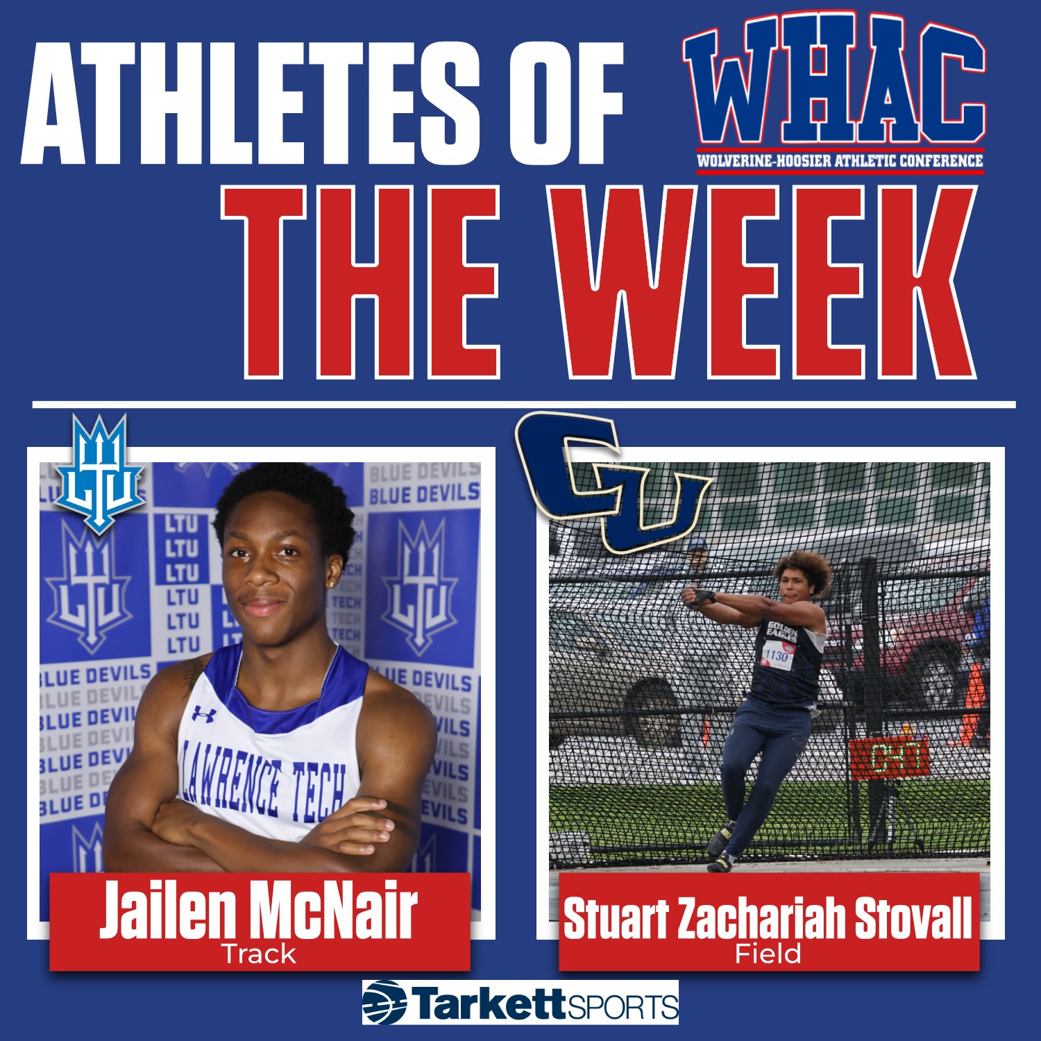 McNair and Stovall Garner Final Men's Outdoor Weekly Awards