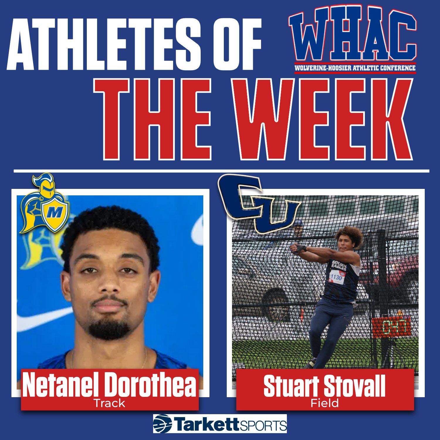 Dorothea and Stovall Named Men's Track Athletes of the Week