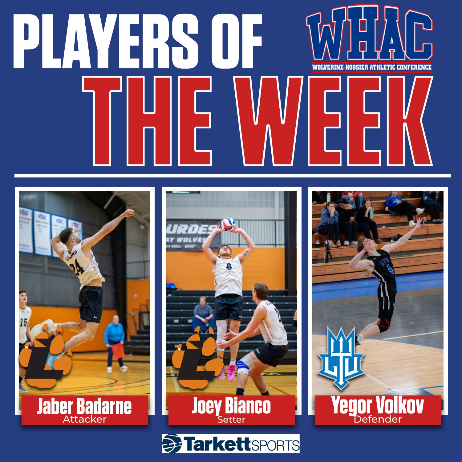 Badarne, Bianco and Yolkov named MVB Players of the Week