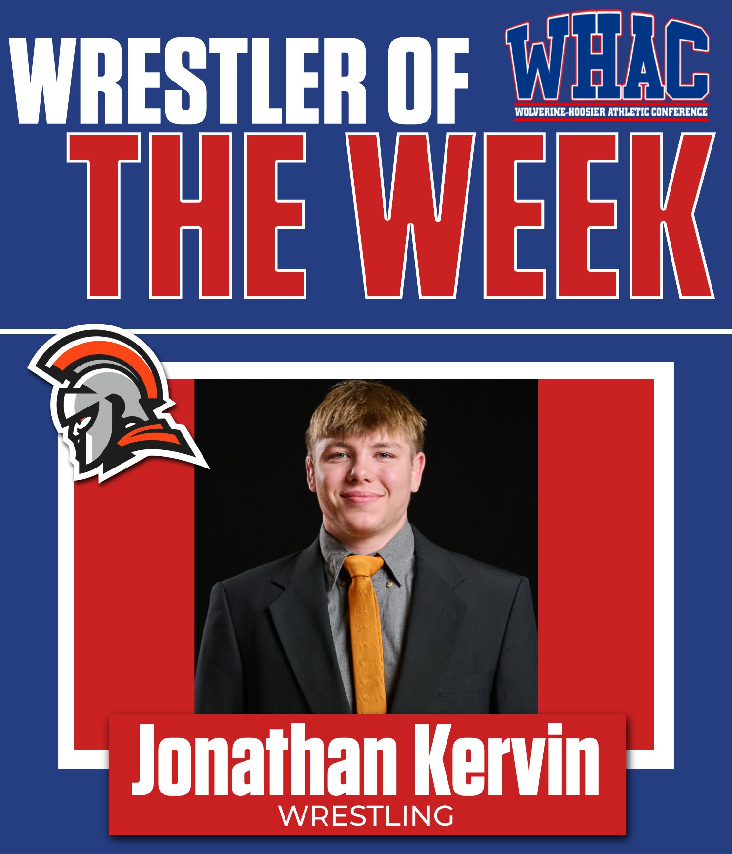 IT's Kervin Earns Men's Wrestler of the Week Accolades