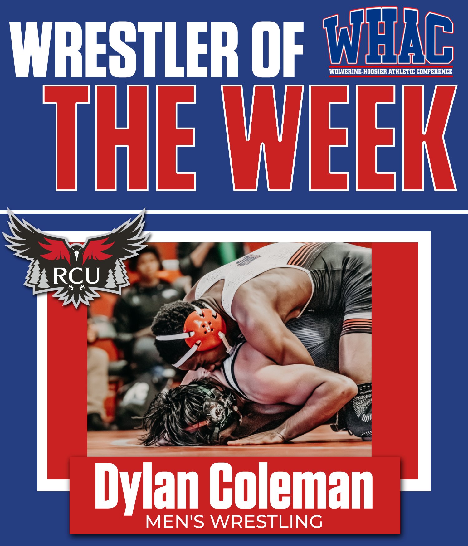 RCU's Coleman Named Wrestler of the Week