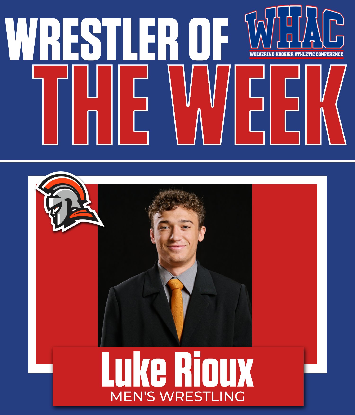 IT's Rioux Named Men's Wrestler of the Week