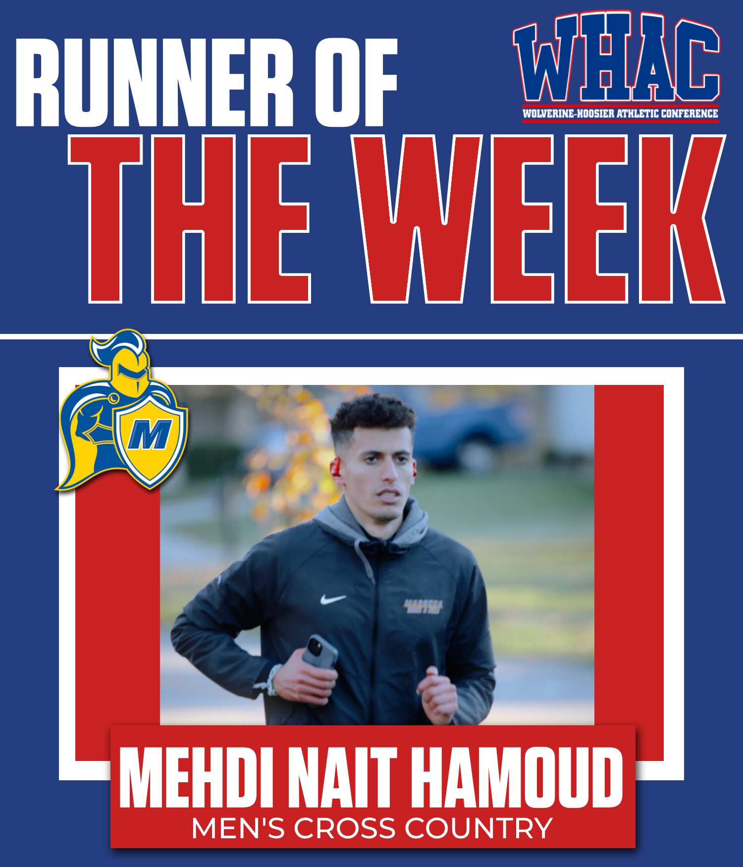 Madonna's Hamoud Earns Runner of the Week Honors