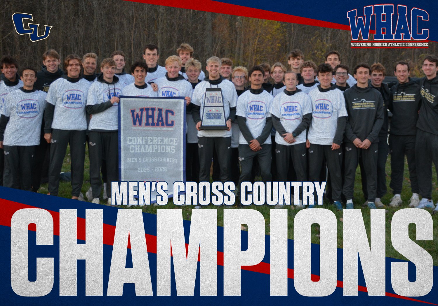 Cornerstone Wins 2025 WHAC Men's Cross Country Title