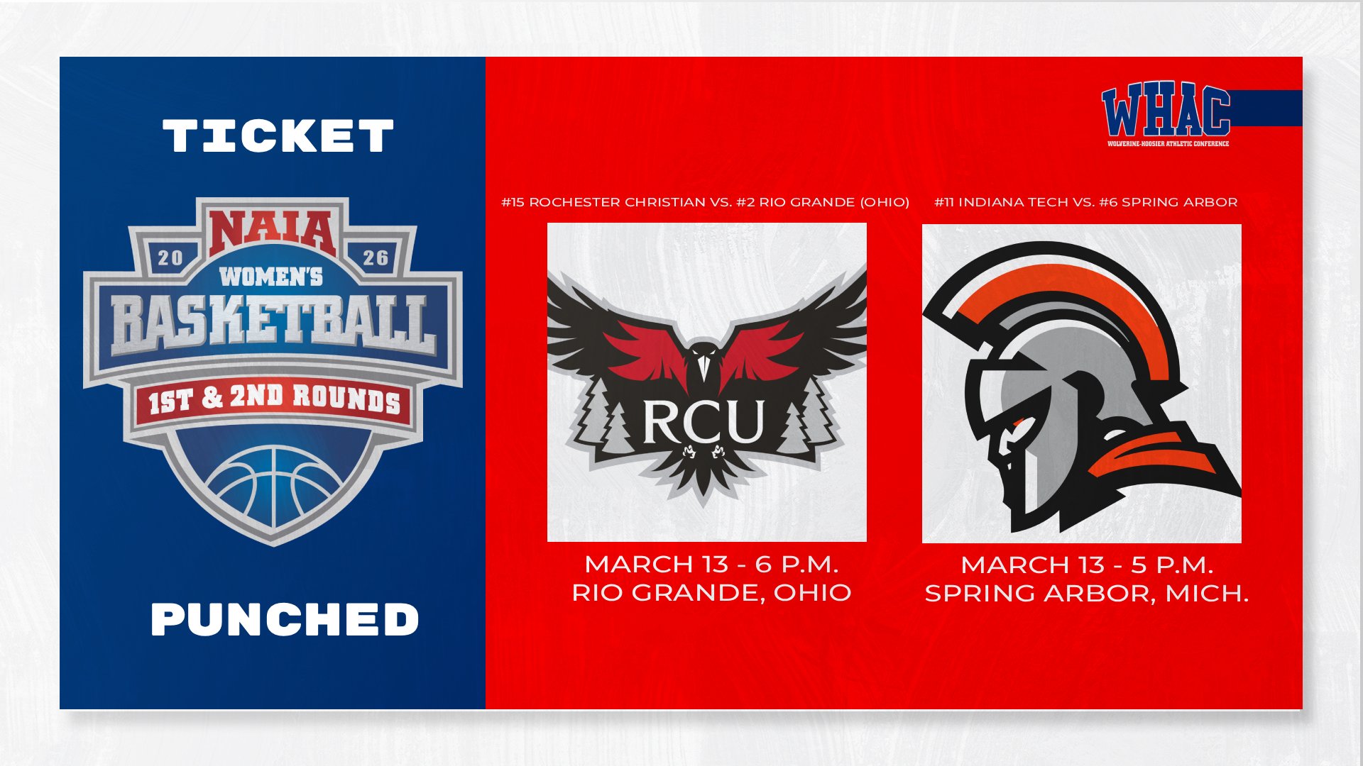 Indiana Tech and Rochester Christian Set to Compete in the NAIA Women's Basketball Tournament