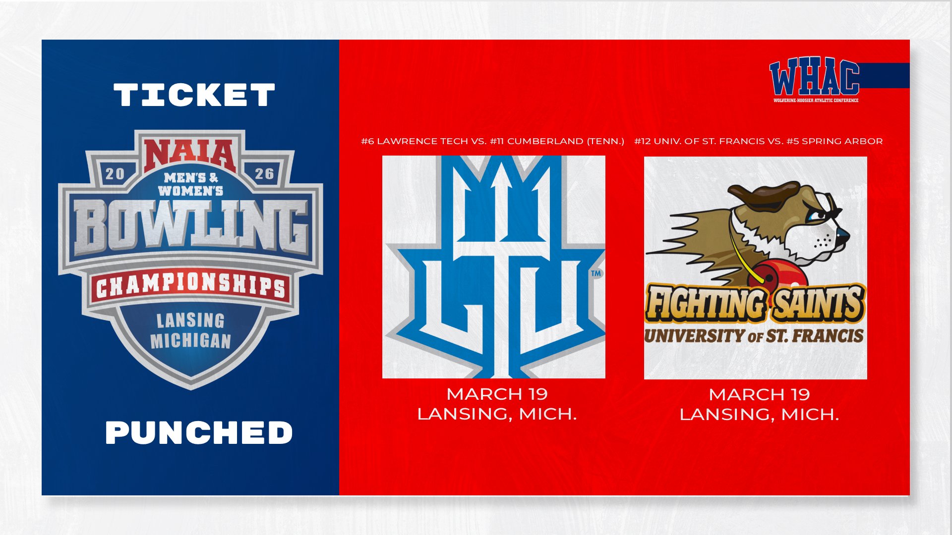 WBowl: LTU and University of St. Francis to represent the WHAC at NAIA Bowling Championships