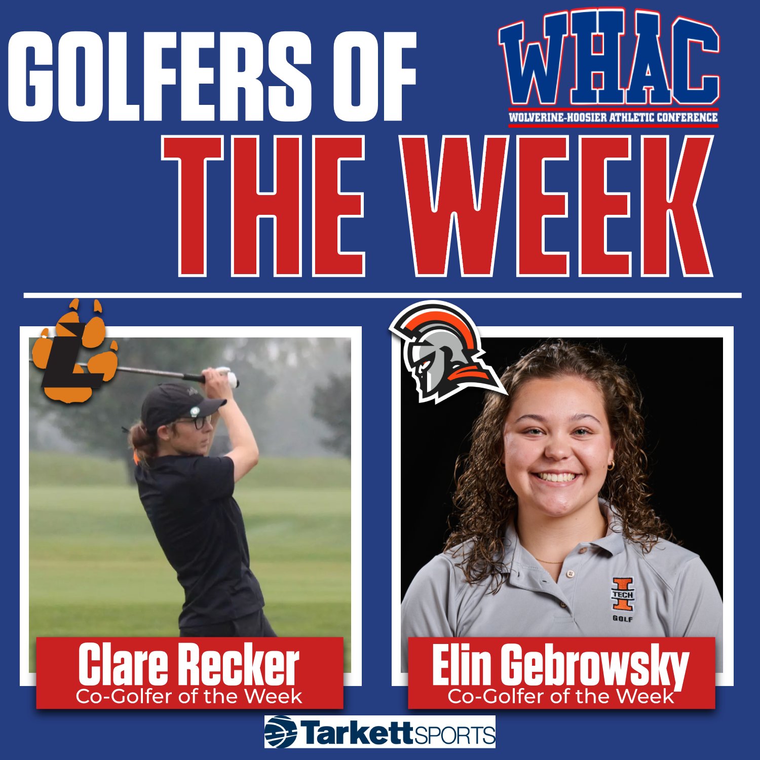 Recker and Gebrowsky Share Women's Golfer of the Week Honors