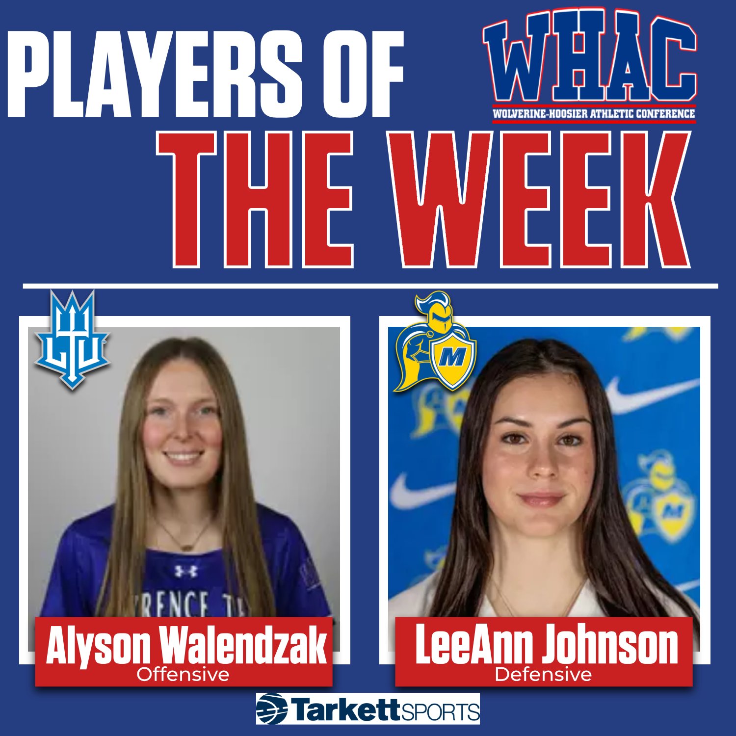 Walendzak and Johnson Earns WLAX Weekly Honors
