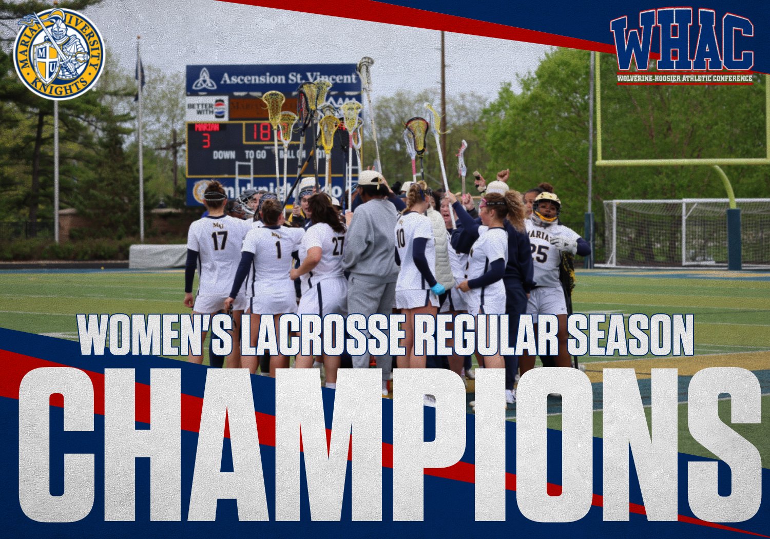 Marian Claims 2026 WHAC Women's Lacrosse Regular Season Title