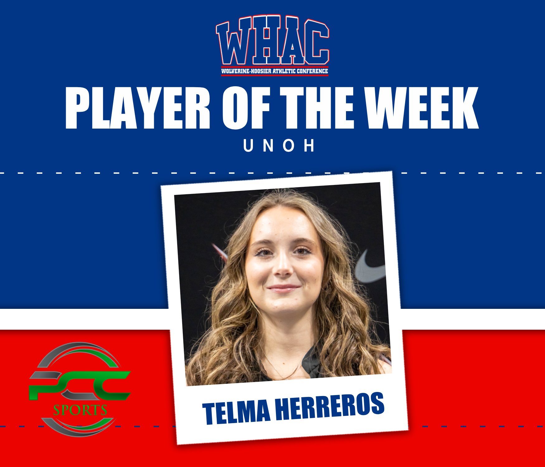 UNOH's Herreros Named Women's Tennis Player of the Week