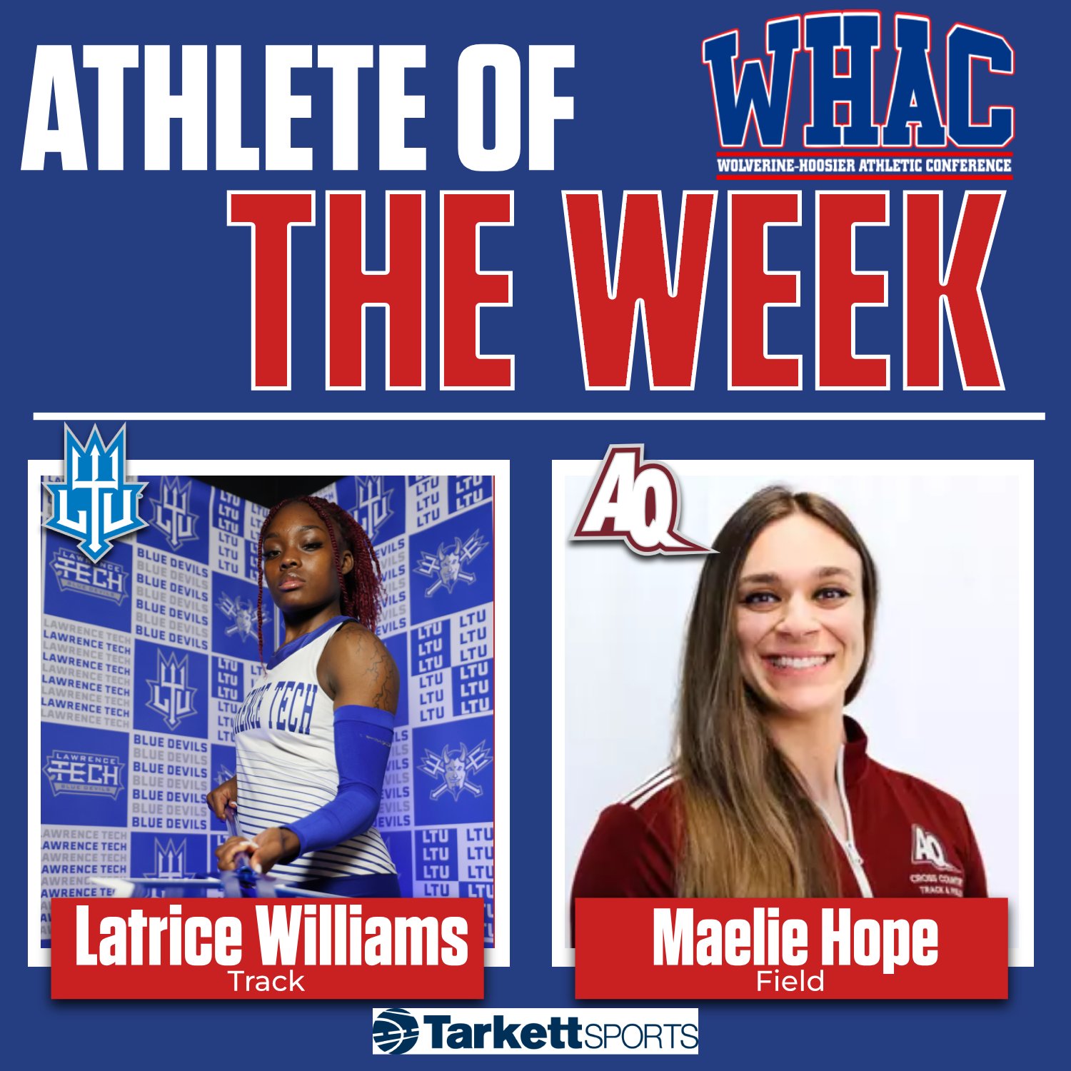 Williams and Hope Earn Weekly Outdoor Honors