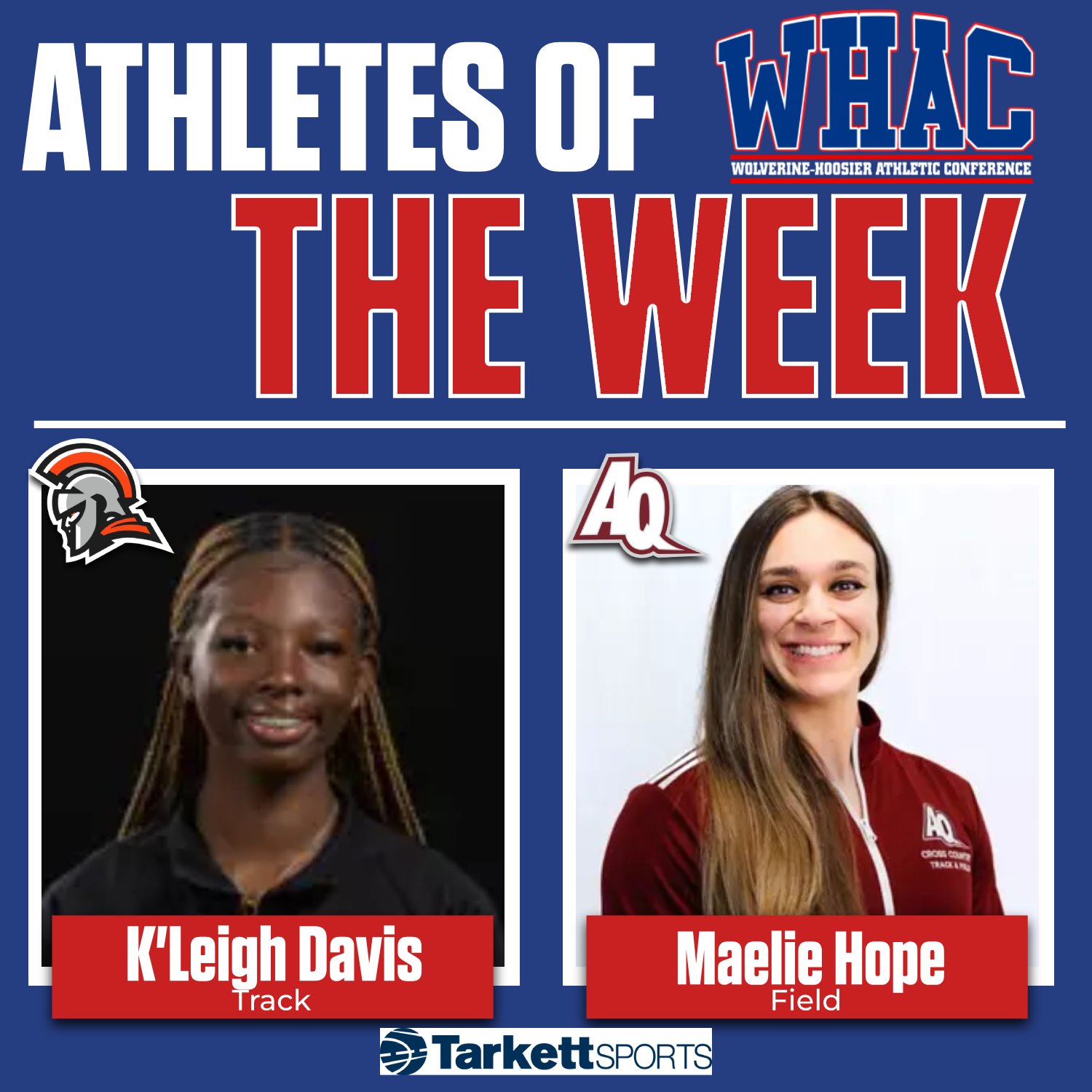 Davis and Hope Win Final Women's Outdoor Weekly Awards
