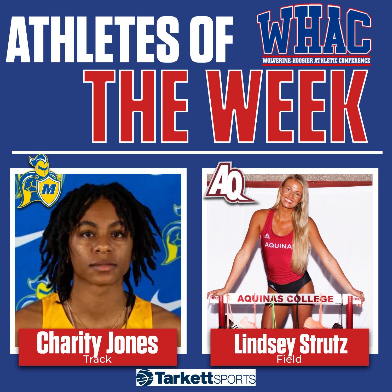Jones and Strutz Earns Women's Track Weekly honors