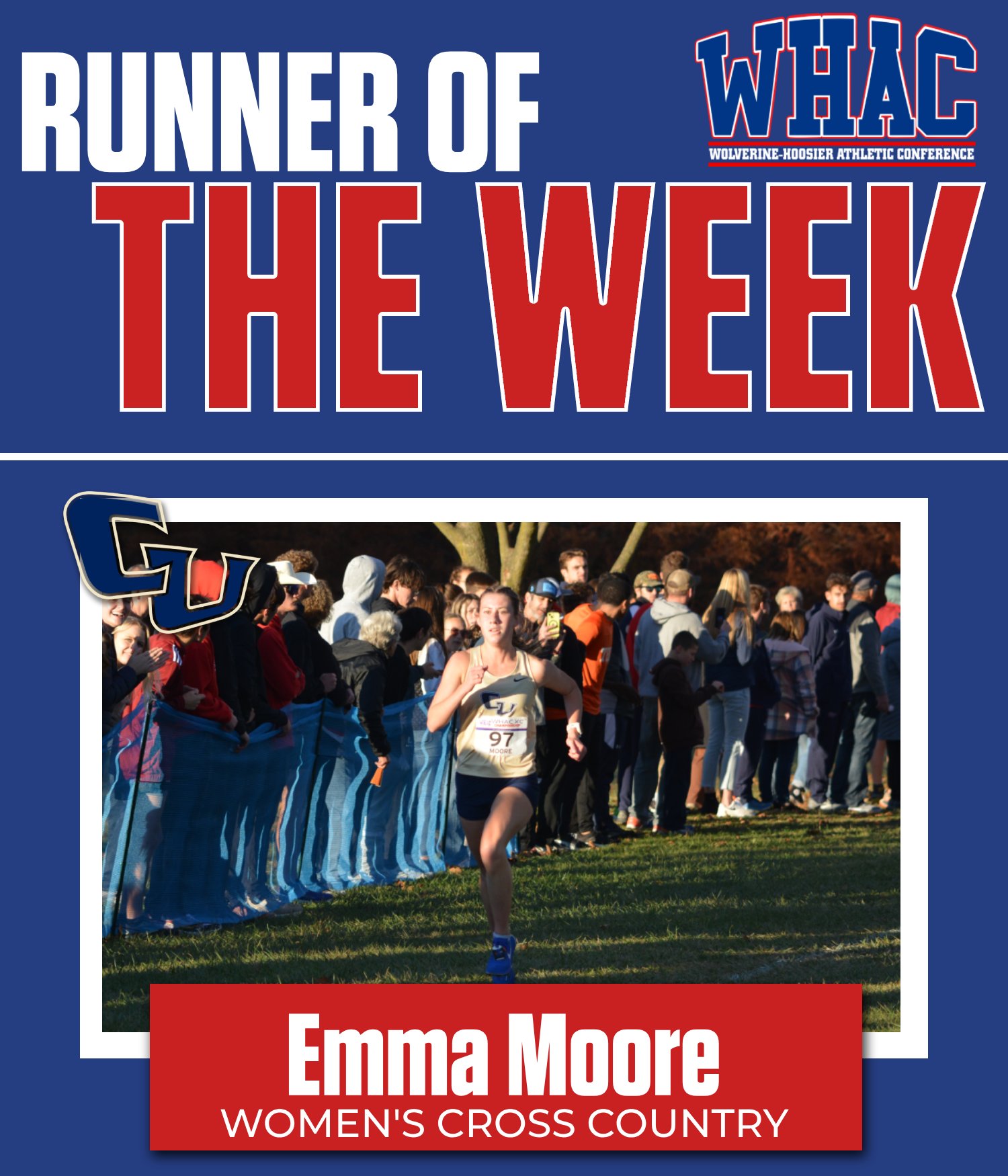 Cornerstone's Emma More Earns Women's Runner of the Week Honors